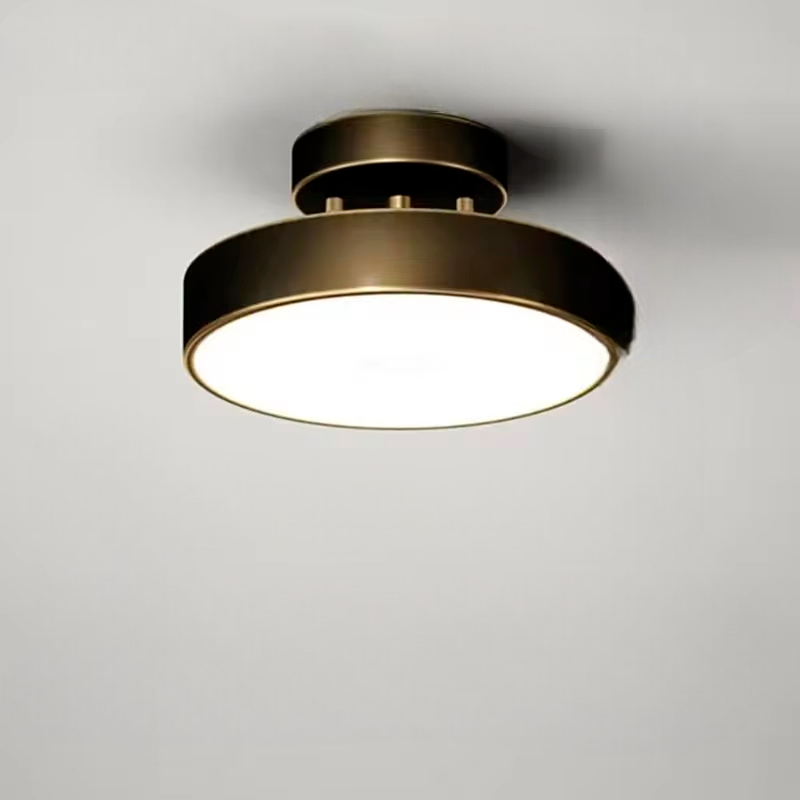 CobreLuz - Plafonnier moderne en cuivre doré et noir